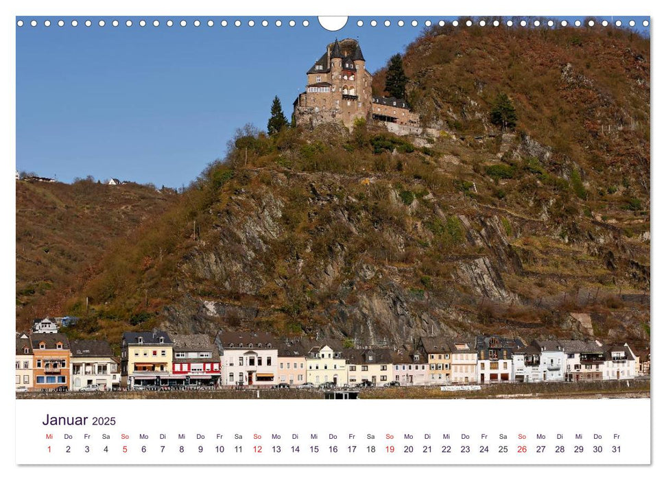 Rhein und Burgen (CALVENDO Wandkalender 2025)