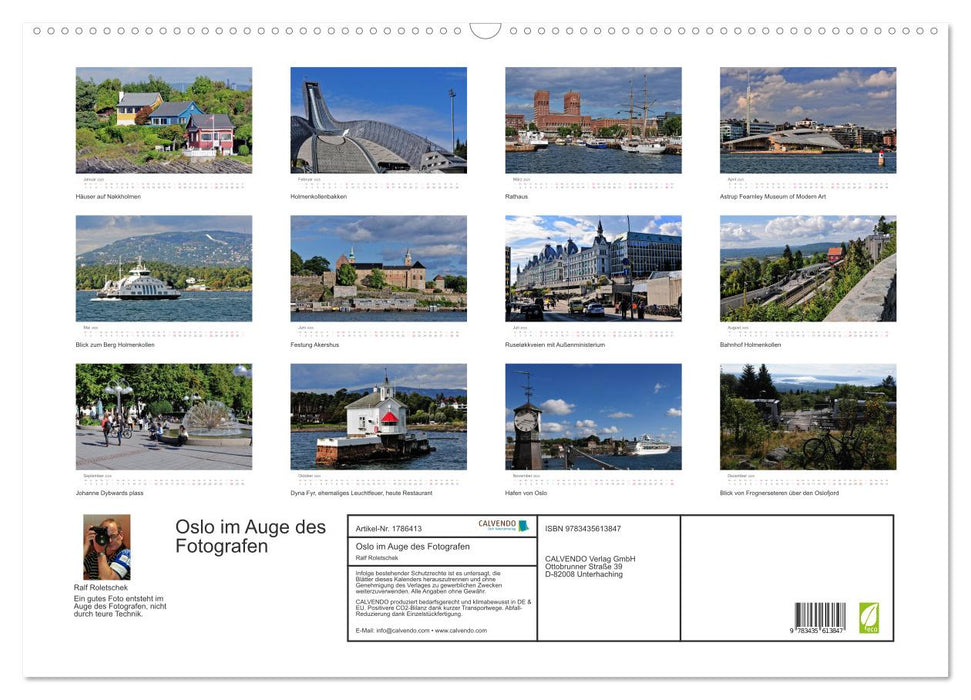 Oslo im Auge des Fotografen (CALVENDO Wandkalender 2025)