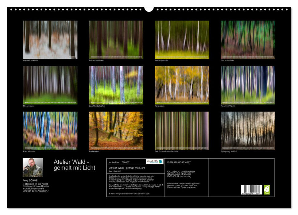 Atelier Wald - gemalt mit Licht (CALVENDO Wandkalender 2025)