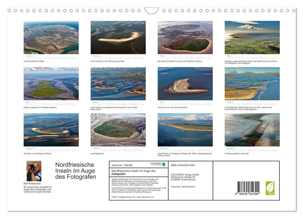 Nordfriesische Inseln im Auge des Fotografen (CALVENDO Wandkalender 2025)