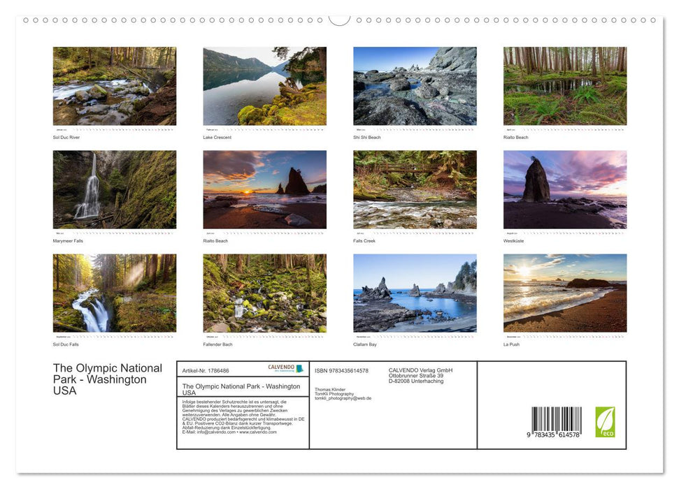 The Olympic National Park - Washington USA (CALVENDO Premium Wandkalender 2025)