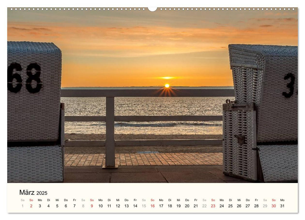 SYLT - Abendspaziergänge (CALVENDO Premium Wandkalender 2025)