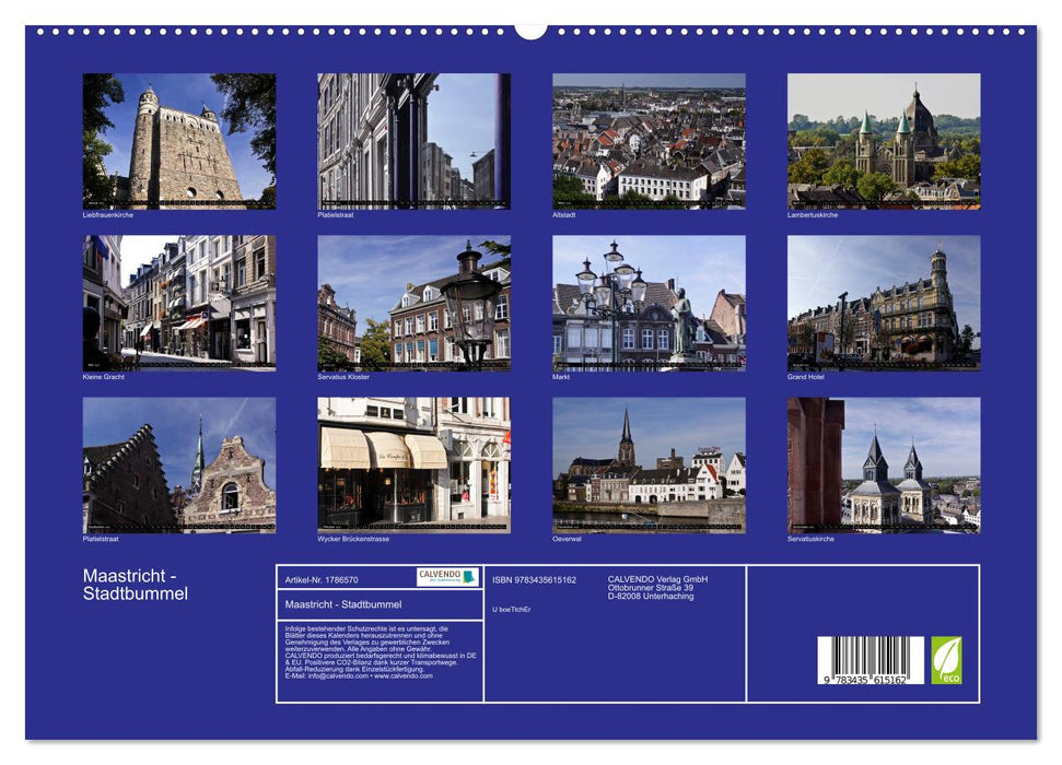 Maastricht - Stadtbummel (CALVENDO Premium Wandkalender 2025)