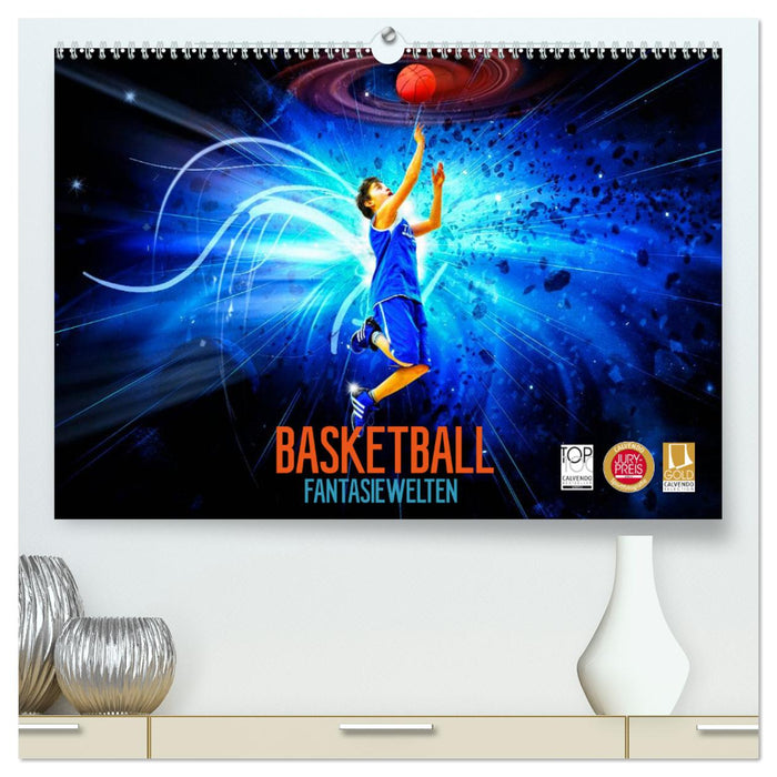 Basketball Fantasiewelten (CALVENDO Premium Wandkalender 2025)