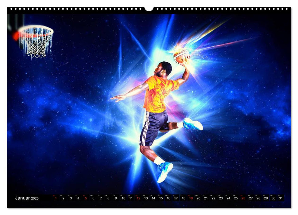 Basketball Fantasiewelten (CALVENDO Premium Wandkalender 2025)