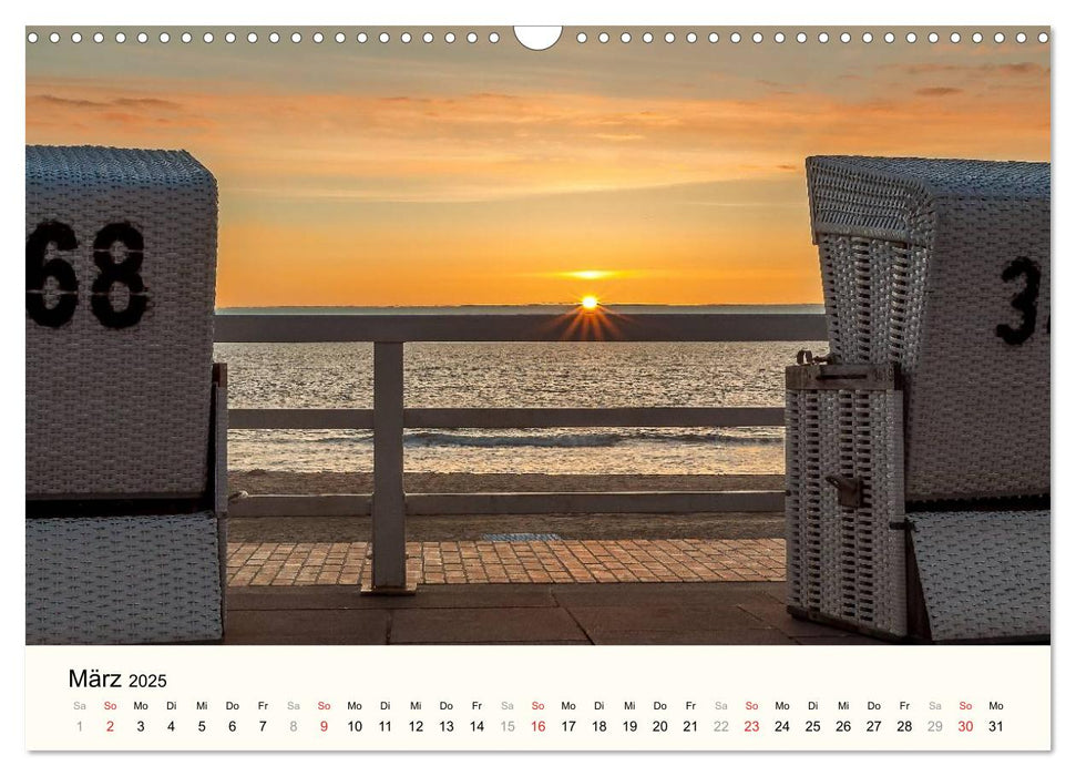 SYLT - Abendspaziergänge (CALVENDO Wandkalender 2025)