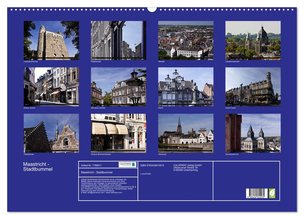 Maastricht - Stadtbummel (CALVENDO Wandkalender 2025)