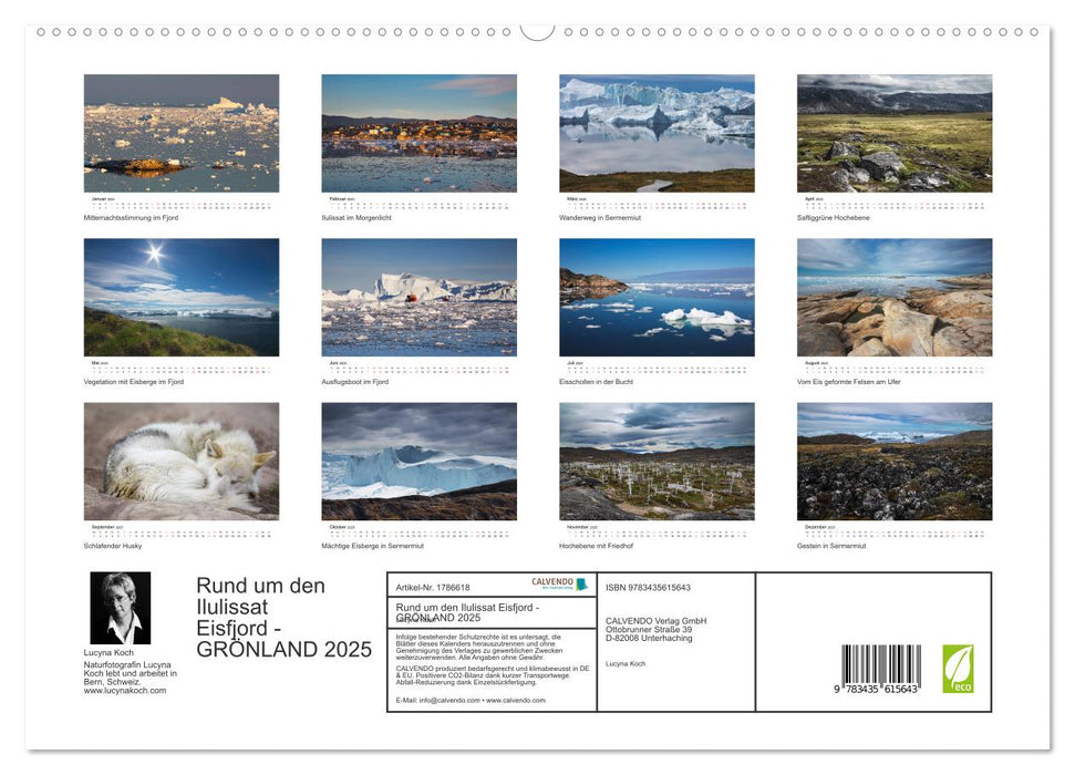 Rund um den Ilulissat Eisfjord - GRÖNLAND 2025 (CALVENDO Premium Wandkalender 2025)