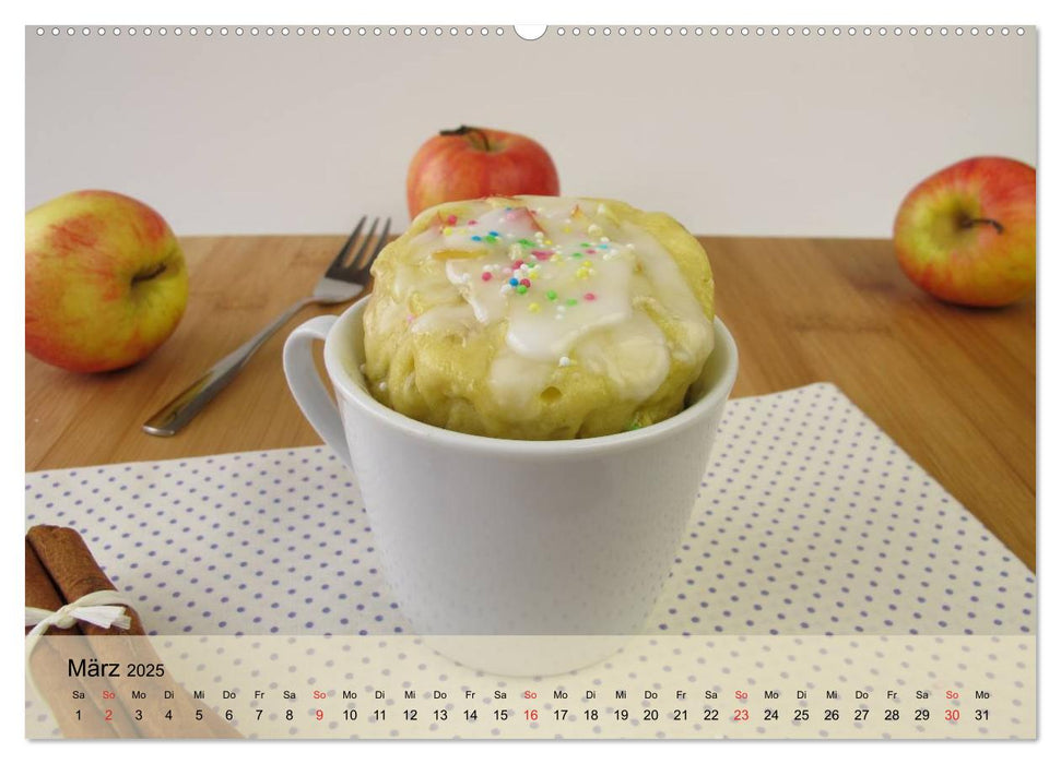 Mug Cakes, Minigugel, Tartelettes und andere kleine Kuchen (CALVENDO Premium Wandkalender 2025)