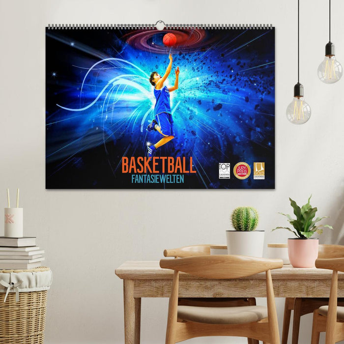 Basketball Fantasiewelten (CALVENDO Wandkalender 2025)