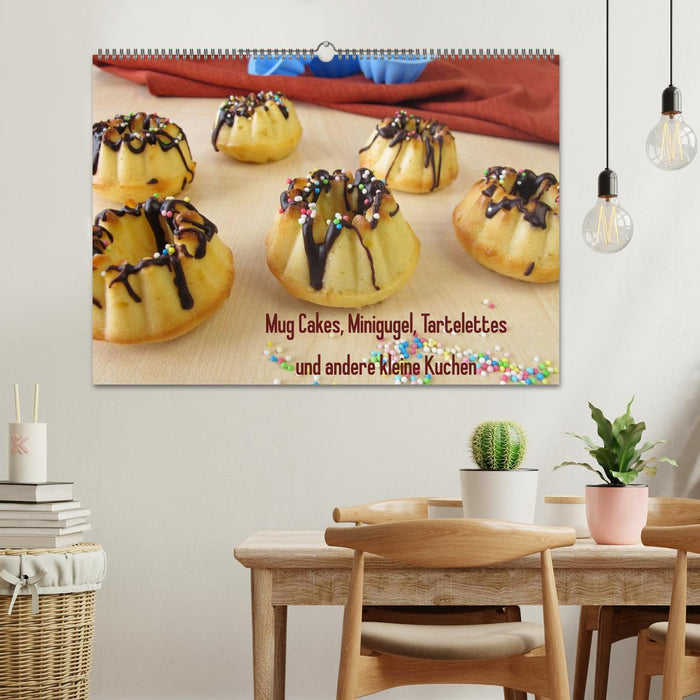 Mug Cakes, Minigugel, Tartelettes und andere kleine Kuchen (CALVENDO Wandkalender 2025)