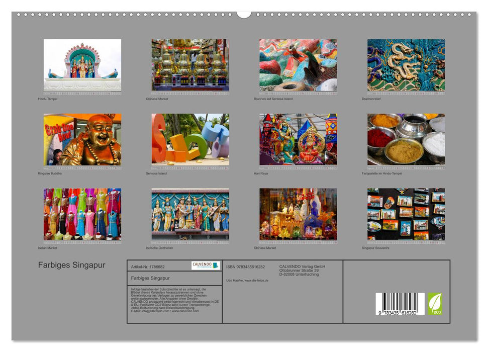 Farbiges Singapur (CALVENDO Premium Wandkalender 2025)