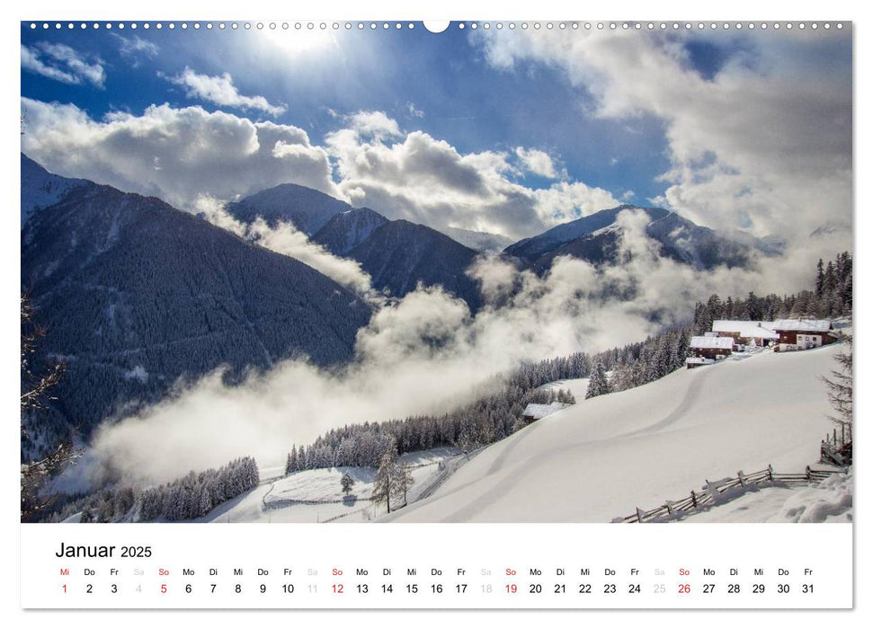 Bergbauernhöfe im Ultental (CALVENDO Premium Wandkalender 2025)