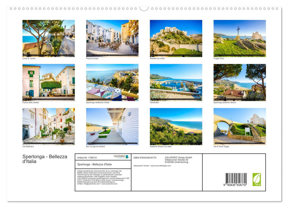 Sperlonga - Bellezza d'Italia (CALVENDO Premium Wandkalender 2025)