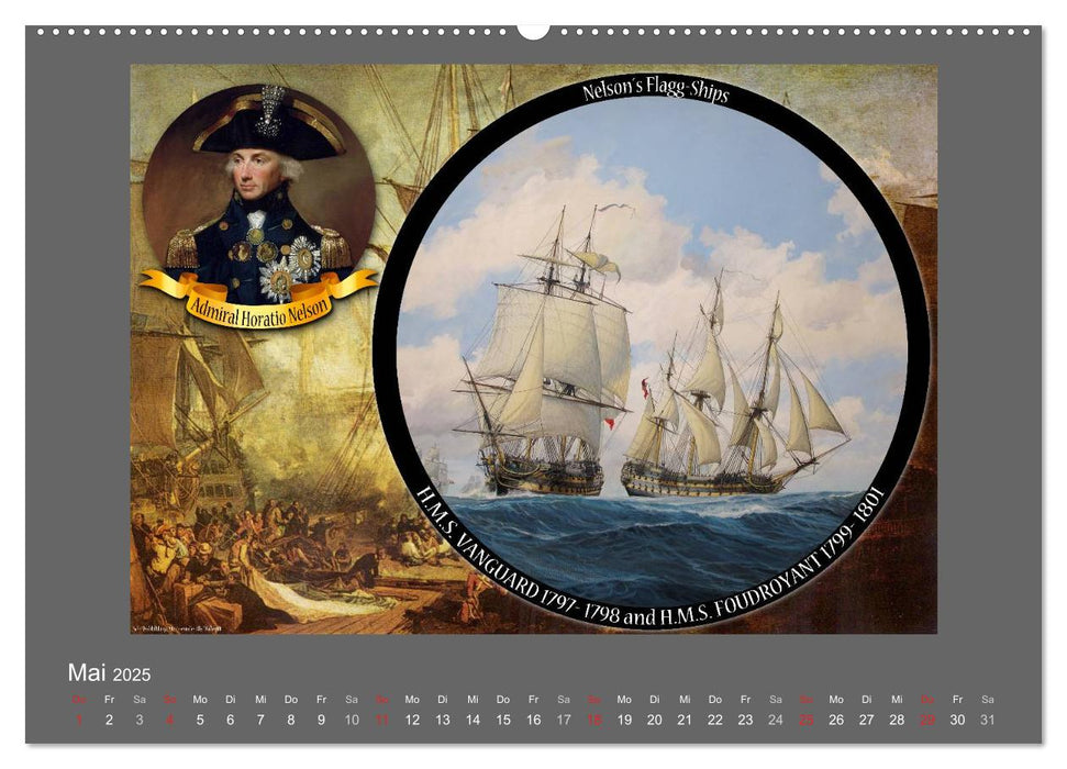 500 Jahre unter Segeln - von der GOLDEN HIND zur KERSHONES (CALVENDO Premium Wandkalender 2025)