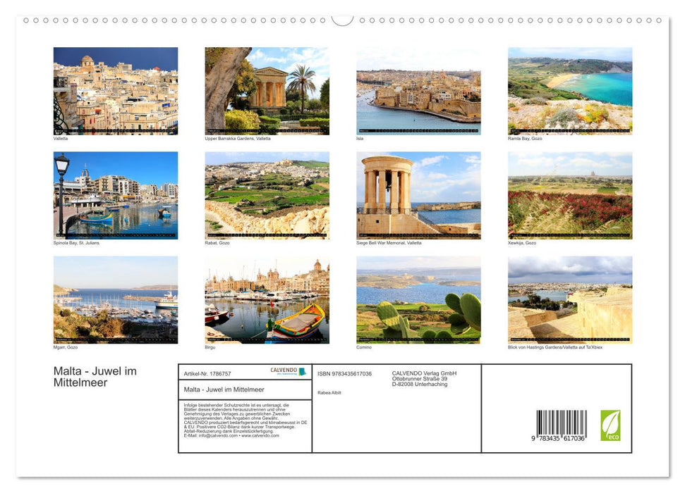 Malta - Juwel im Mittelmeer (CALVENDO Premium Wandkalender 2025)