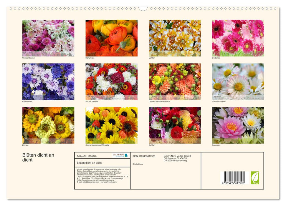 Blüten dicht an dicht (CALVENDO Premium Wandkalender 2025)