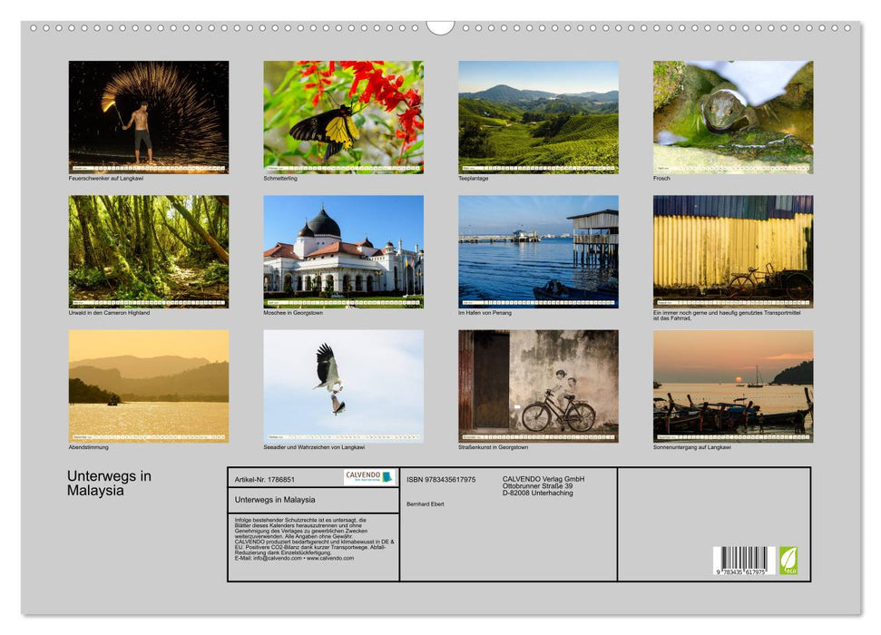 Unterwegs in Malaysia (CALVENDO Wandkalender 2025)