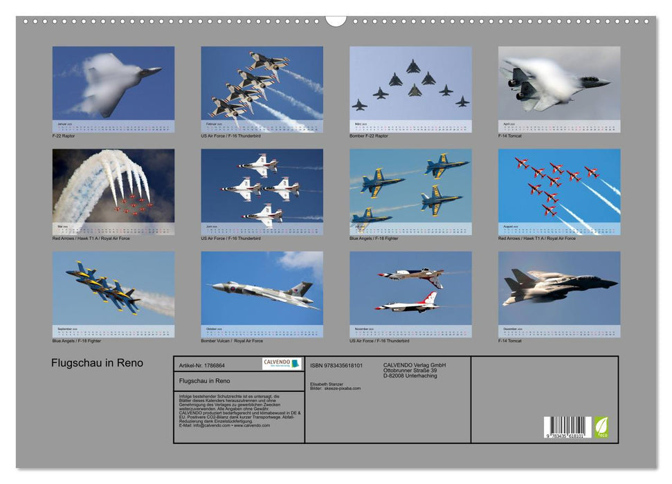 Flugschau in Reno (CALVENDO Wandkalender 2025)