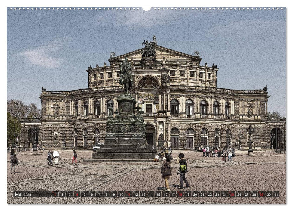 Dresden, Nostalgiekalender (CALVENDO Premium Wandkalender 2025)