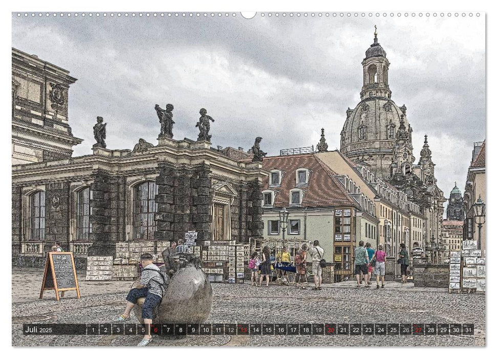 Dresden, Nostalgiekalender (CALVENDO Premium Wandkalender 2025)