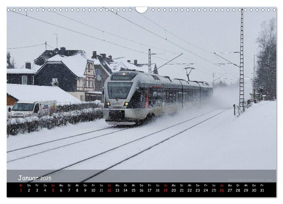 Eisenbahn im Kreis Siegen-Wittgenstein (CALVENDO Wandkalender 2025)