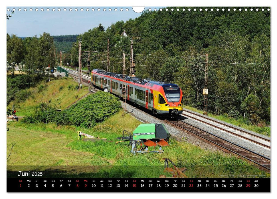 Eisenbahn im Kreis Siegen-Wittgenstein (CALVENDO Wandkalender 2025)