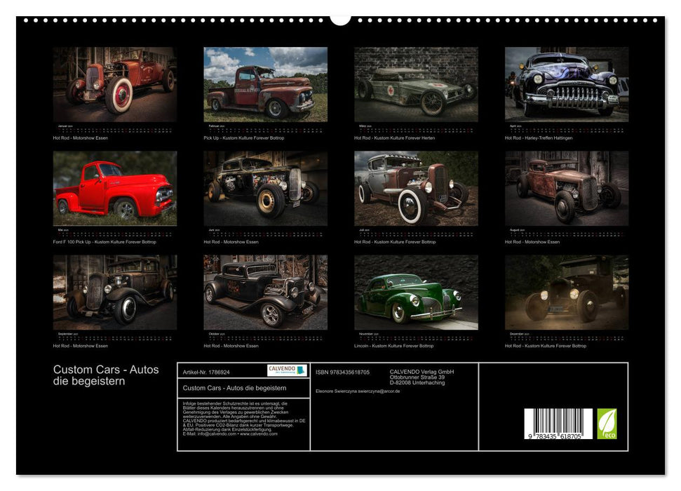 Custom Cars - Autos die begeistern (CALVENDO Premium Wandkalender 2025)