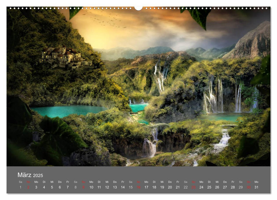 Zwielicht - Fantasylandschaften (CALVENDO Premium Wandkalender 2025)