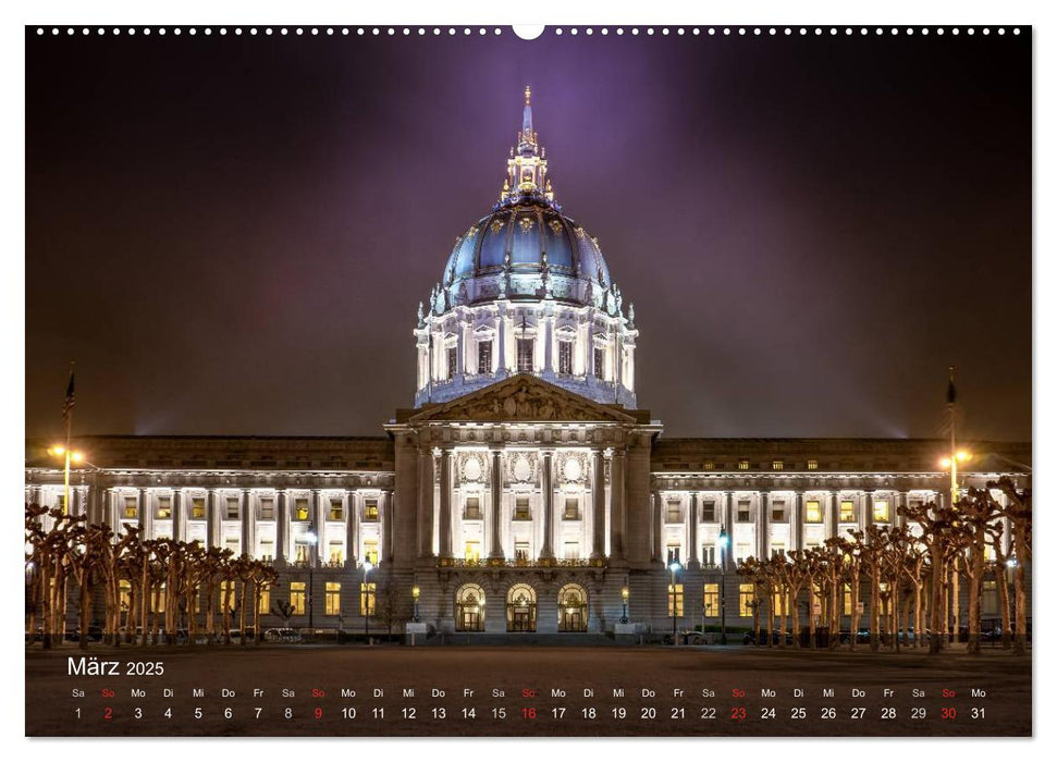 San Francisco Impressionen Tag und Nacht (CALVENDO Premium Wandkalender 2025)