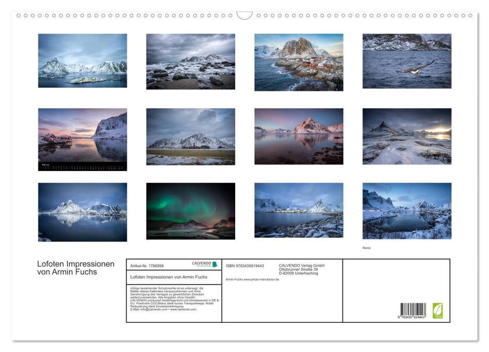 Lofoten Impressionen von Armin Fuchs (CALVENDO Wandkalender 2025)