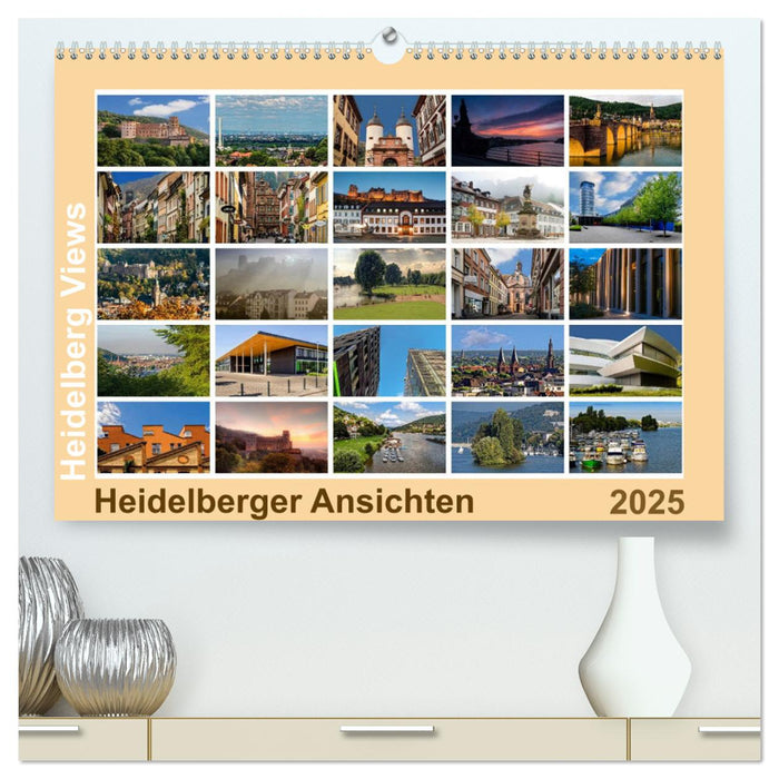 Heidelberg Views - Heidelberger Ansichten (CALVENDO Premium Wandkalender 2025)