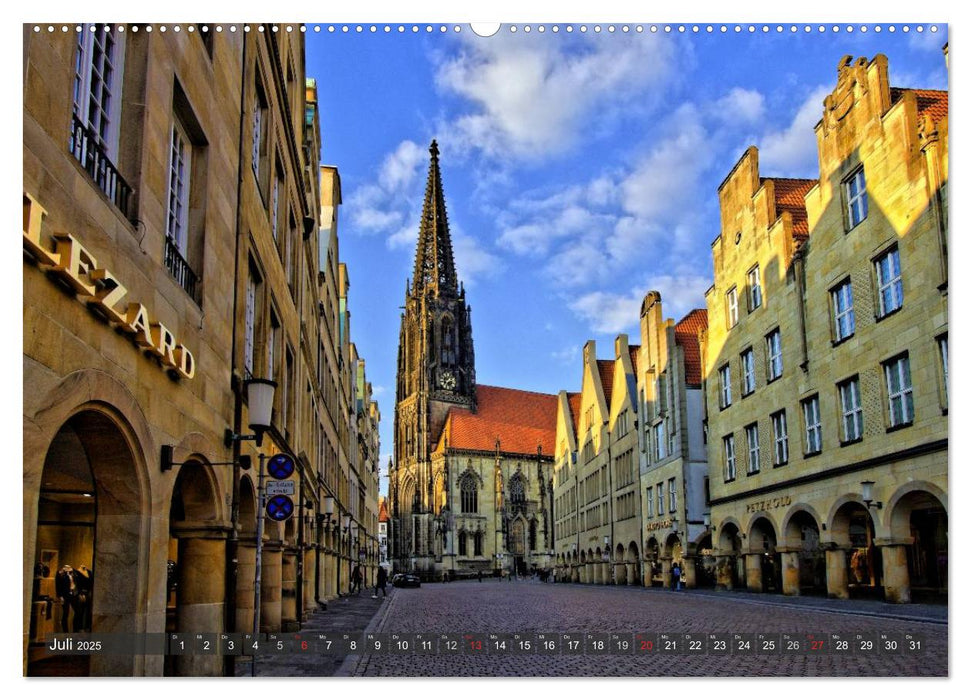 Münster - Historische Stadt mit jungem Gesicht (CALVENDO Premium Wandkalender 2025)