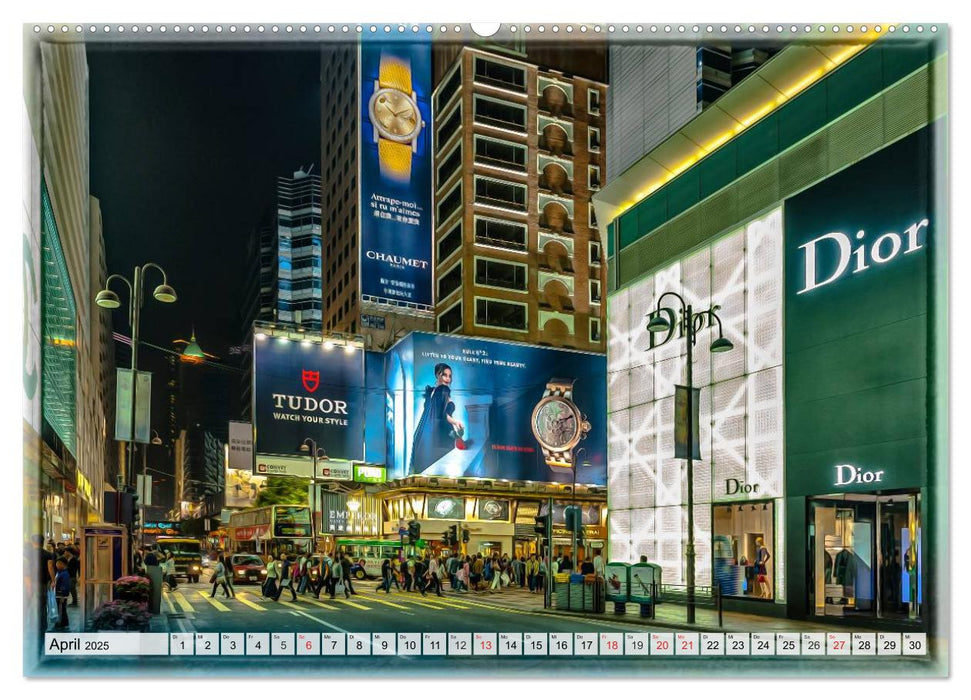 Hongkong, die pulsierende Metropole (CALVENDO Premium Wandkalender 2025)