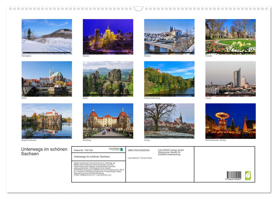 Unterwegs im schönen Sachsen (CALVENDO Wandkalender 2025)
