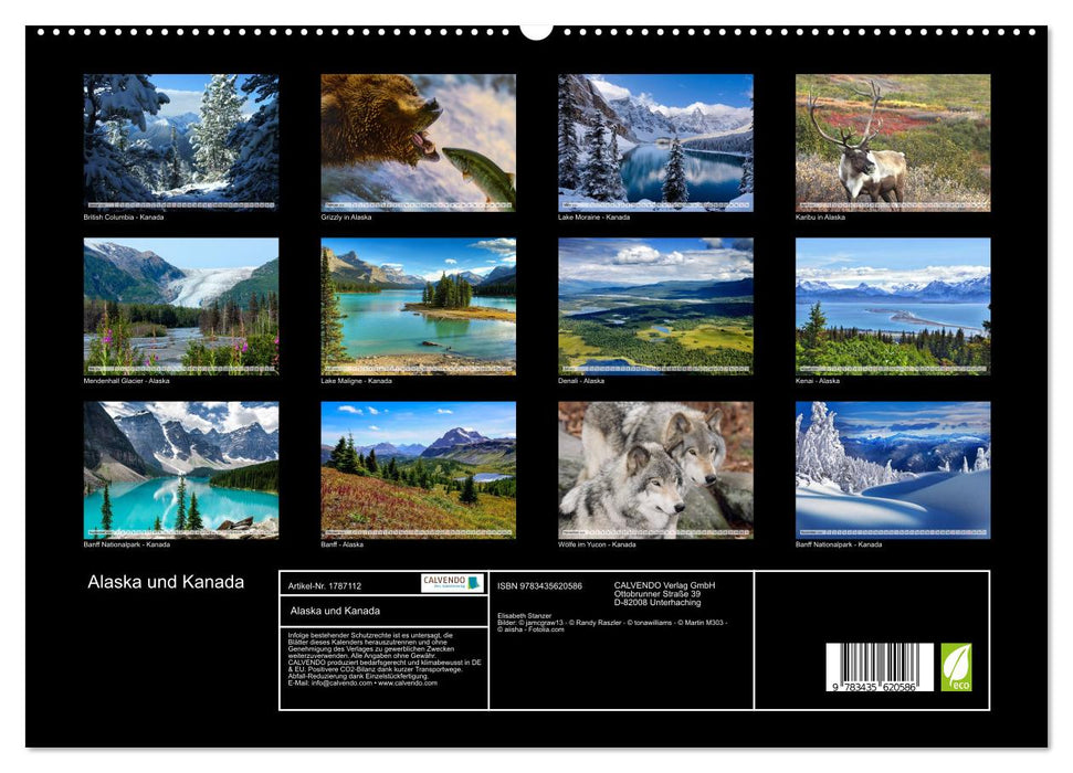 Alaska und Kanada (CALVENDO Premium Wandkalender 2025)