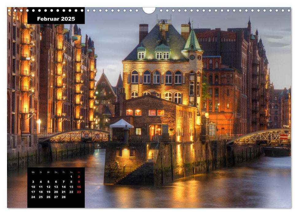 City Lights - Lichter der Nacht (CALVENDO Wandkalender 2025)