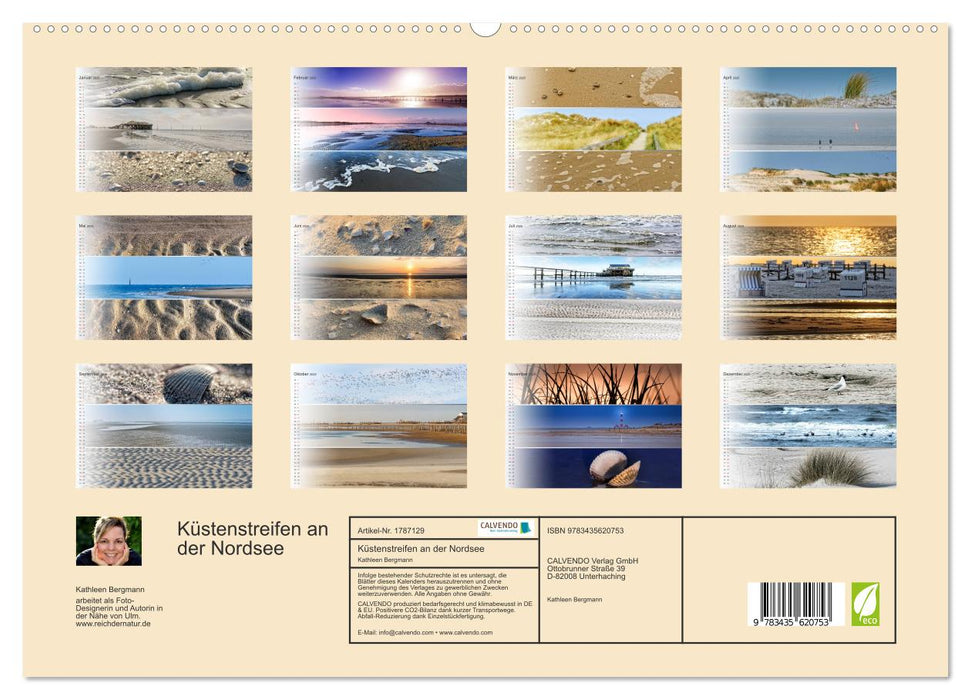 Küstenstreifen an der Nordsee (CALVENDO Premium Wandkalender 2025)