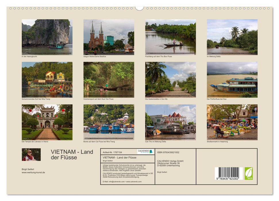 VIETNAM - Land der Flüsse (CALVENDO Premium Wandkalender 2025)