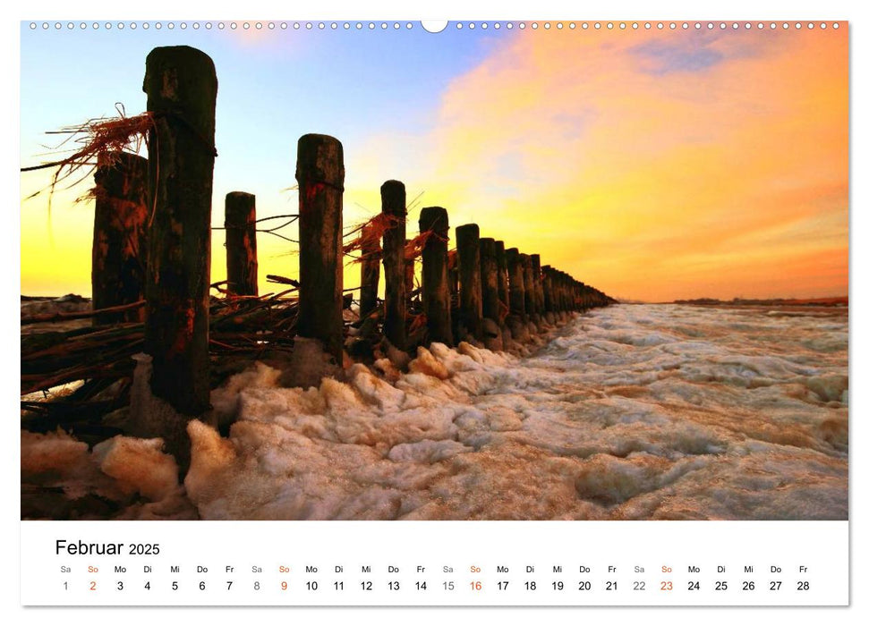 Nordseebad Wremen - Strandimpressionen (CALVENDO Premium Wandkalender 2025)