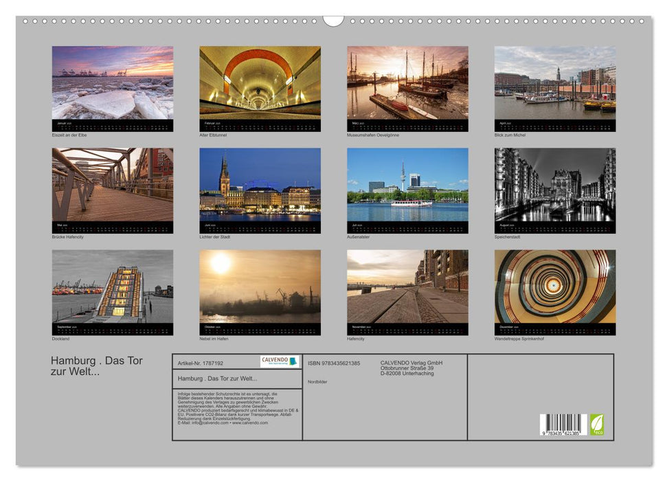 Hamburg . Das Tor zur Welt... (CALVENDO Wandkalender 2025)