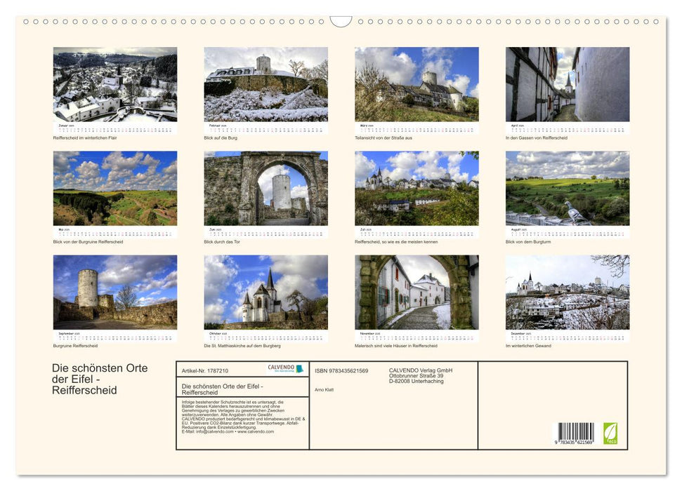 Die schönsten Orte der Eifel - Reifferscheid (CALVENDO Wandkalender 2025)