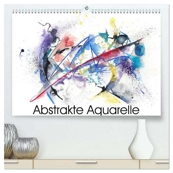 Abstrakte Aquarelle (CALVENDO Premium Wandkalender 2025)