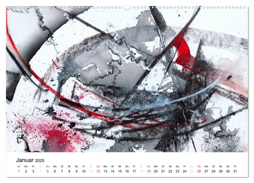 Abstrakte Aquarelle (CALVENDO Premium Wandkalender 2025)