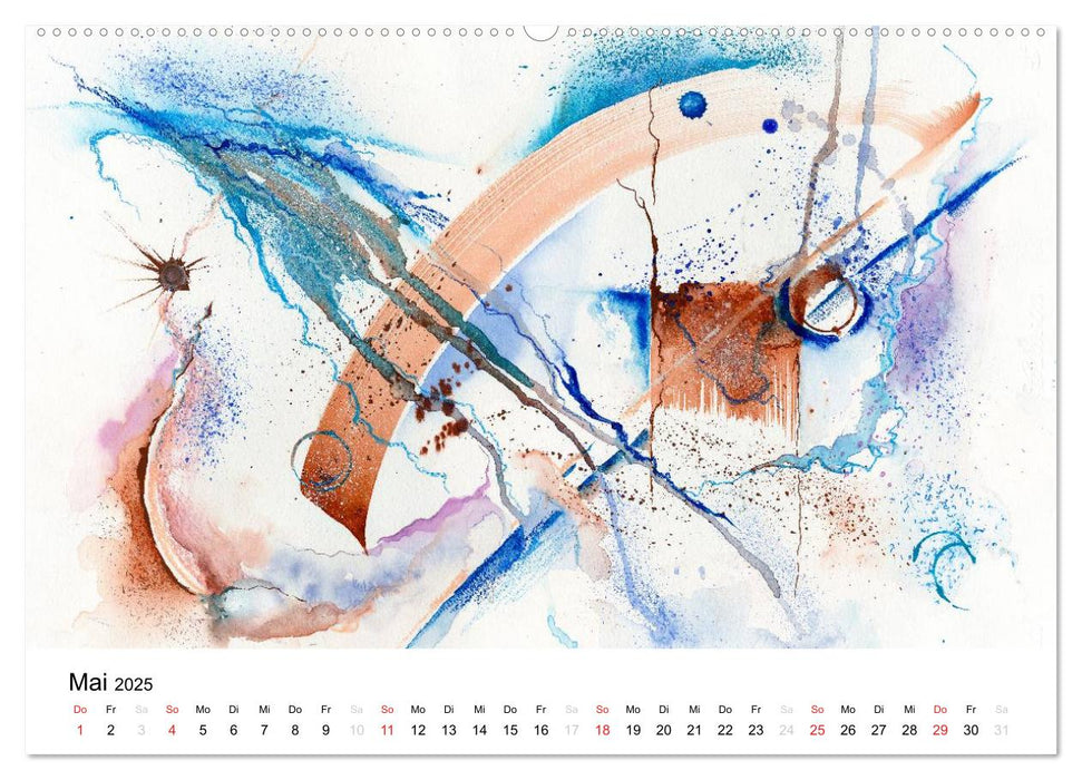 Abstrakte Aquarelle (CALVENDO Premium Wandkalender 2025)