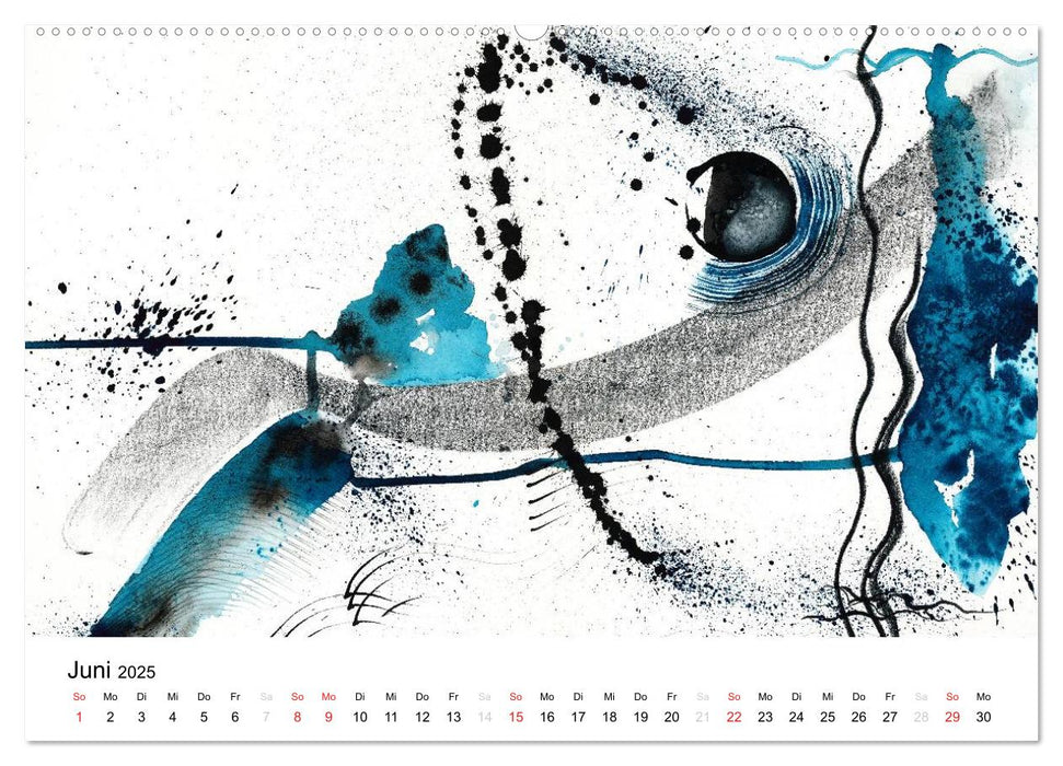 Abstrakte Aquarelle (CALVENDO Premium Wandkalender 2025)