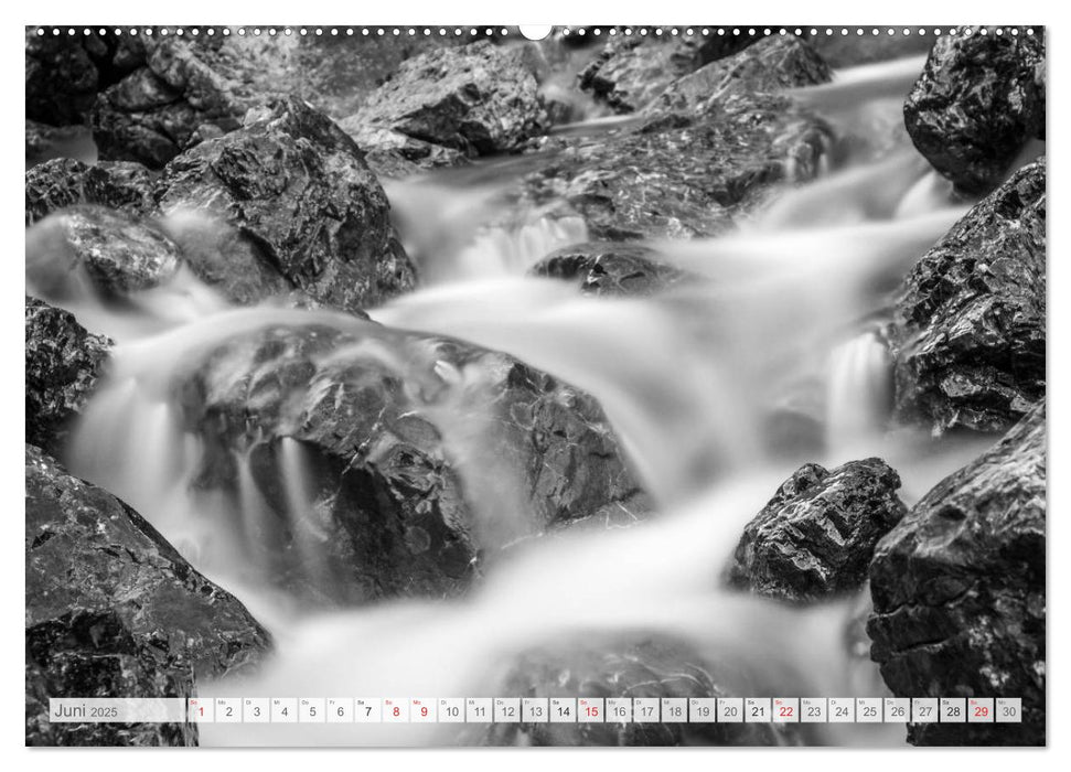 Bergpixels Schwarz-Weiße Gebirgsträume (CALVENDO Wandkalender 2025)