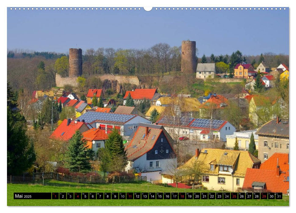 Schlösser und Burgen in Sachsen (CALVENDO Premium Wandkalender 2025)