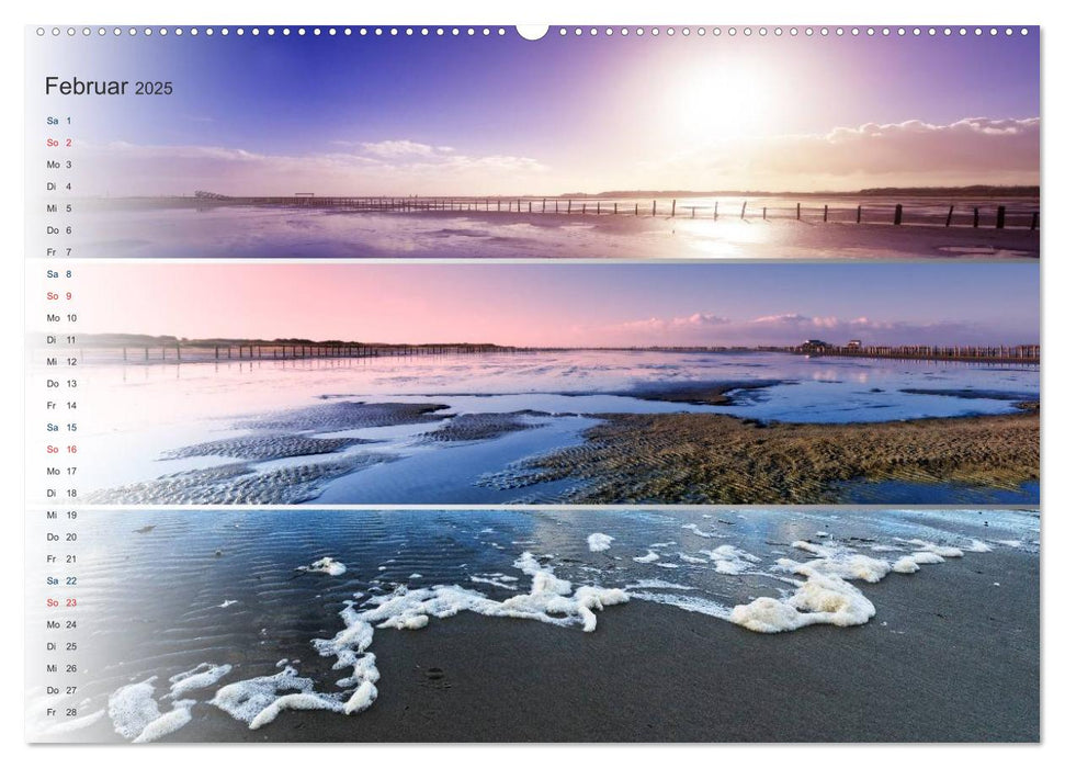 Küstenstreifen an der Nordsee (CALVENDO Wandkalender 2025)