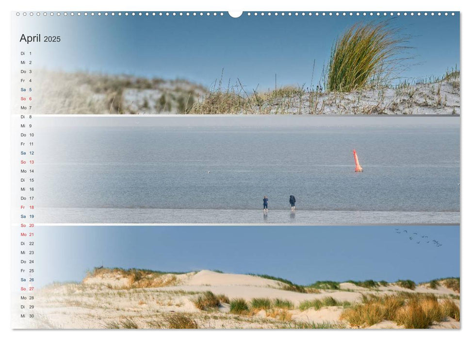 Küstenstreifen an der Nordsee (CALVENDO Wandkalender 2025)